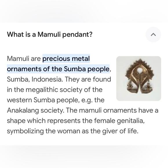 Mamuli Sumba silver pendant, vintage, rare - Picture 10 of 10